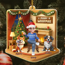 Pet Lovers,Pet Mom,Pet Dad,Dog Lovers,Dog Mom,Dog Dad,Cat Lovers,Cat Mom,Cat Dad,Christmas,Happy - Happy Pawlidays Christmas House Model - Personalized Custom Shaped Acrylic Ornament