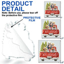 Dog Lovers,Christmas,Funny,Pet Lovers,Dog Couple,Gift For Couples - Happy Pawsliday Couple With Dogs Cats - Personalized Custom Shaped Acrylic Ornament