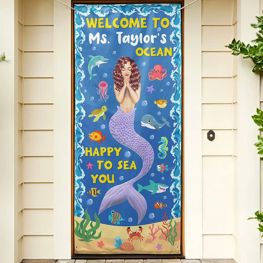 Happy To Sea You - Personalized Door Cover