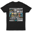 Gift For Grandpa,Gift For Father - Hardworking Brave Dad - Personalized T Shirt