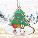 Funny,Christmas,Pet Lovers - Have Yourself A Furry - Personalized Custom Shaped Wooden Ornament