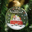 Dog Lovers,Christmas,Funny,Pet Lovers - Have Yourself A Furry Little Christmas - Personalized Circle Glass Ornament