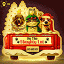 Dog Lovers,Christmas,Funny,Pet Lovers - Have Yourself A Furry Little Christmas - Personalized Custom Shaped Light Box