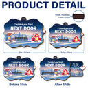 Gift For Bestie,Gift For Sisters,Christmas,Funny - Heart By Heart Houses I Wished You Lived Next Door - Personalized Wooden Slide Ornament