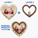 Gift For Couples,Gift For Husband,Gift For Wife,Gift For Boyfriend,Gift For Girlfriend,Cat Lovers,Cat Couple,Pet Lovers,Pet Couple,Christmas,Love - Heart You Me And The Cat - Personalized 2-Layered Wooden Ornament