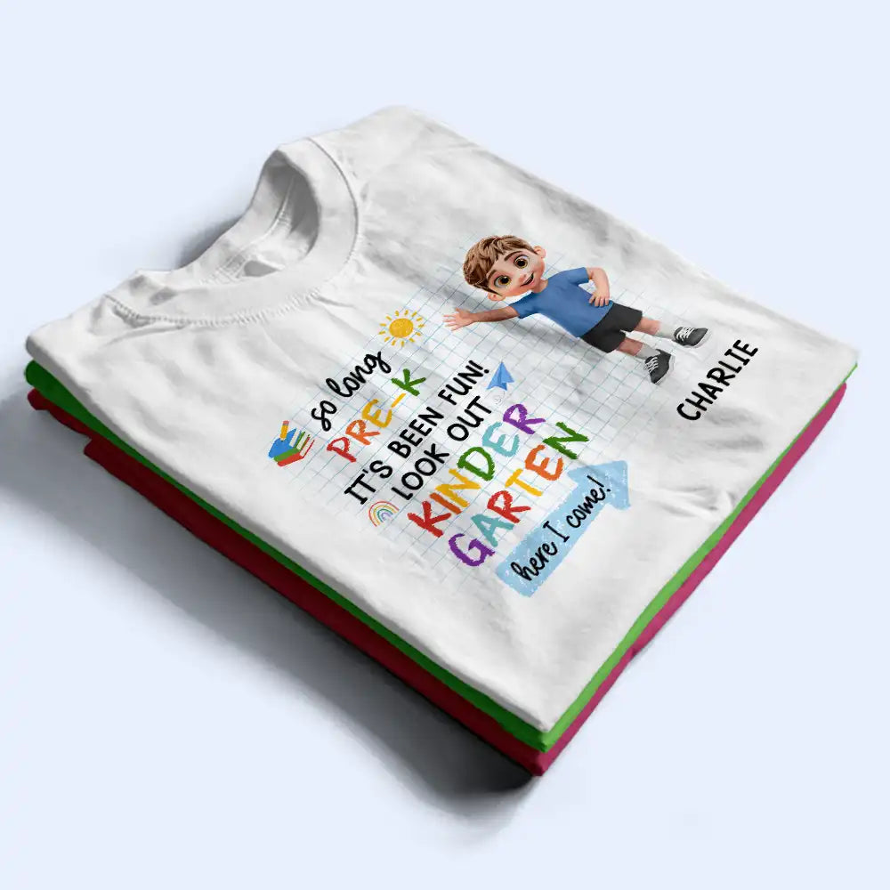 Back To School, Parents, Adorable, Vector - Here I Come Kids Back To School - Personalized T Shirt