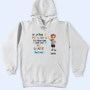 Back To School, Parents, Adorable, Vector - Here I Come Kids Back To School - Personalized T Shirt