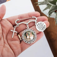 Sentimental, Custom Photo, Gift For Yourself, Wedding, Upload Full Photo - Here Is Something Old For Your Wedding Day - Personalized Lapel Pin