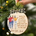 Gift For Bestie, Funny, Christmas - Here's To A White Christmas - Personalized Custom Shaped Wooden Ornament