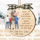 Gift For Bestie, Funny, Christmas - Here's To A White Christmas - Personalized Custom Shaped Wooden Ornament