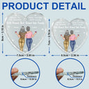 Gift For Bestie, Gifts For Colleagues, Christmas, Happy - Here's To The Months That Turned Into Years Besties - Personalized Heart Shaped Glass Ornament