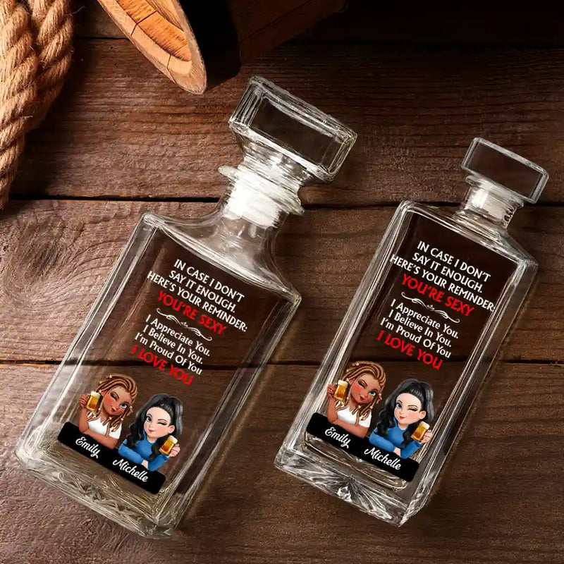 Gift For Sisters, Gift For Bestie, Funny - Here's Your Reminder - Personalized Square Whiskey Bottle