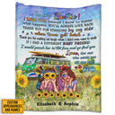 Couverture hippie « BFF Bestie When Times Get Hard » personnalisée, couverture BFF, cadeau pour amis