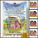 Couverture hippie « BFF Bestie When Times Get Hard » personnalisée, couverture BFF, cadeau pour amis