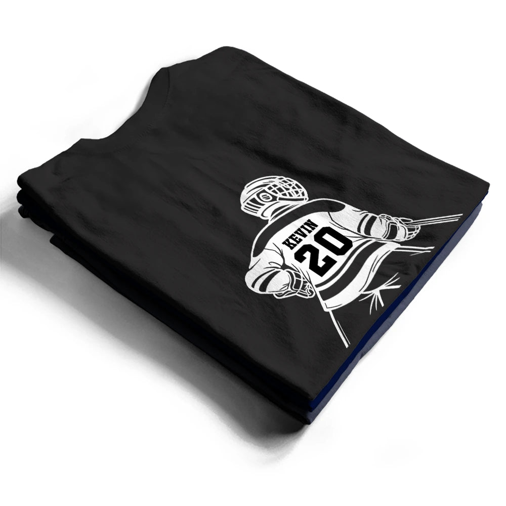 Gift For Father,Sport Dad,Happy - Hockey Dad Mom Kids Backside - Personalized T Shirt