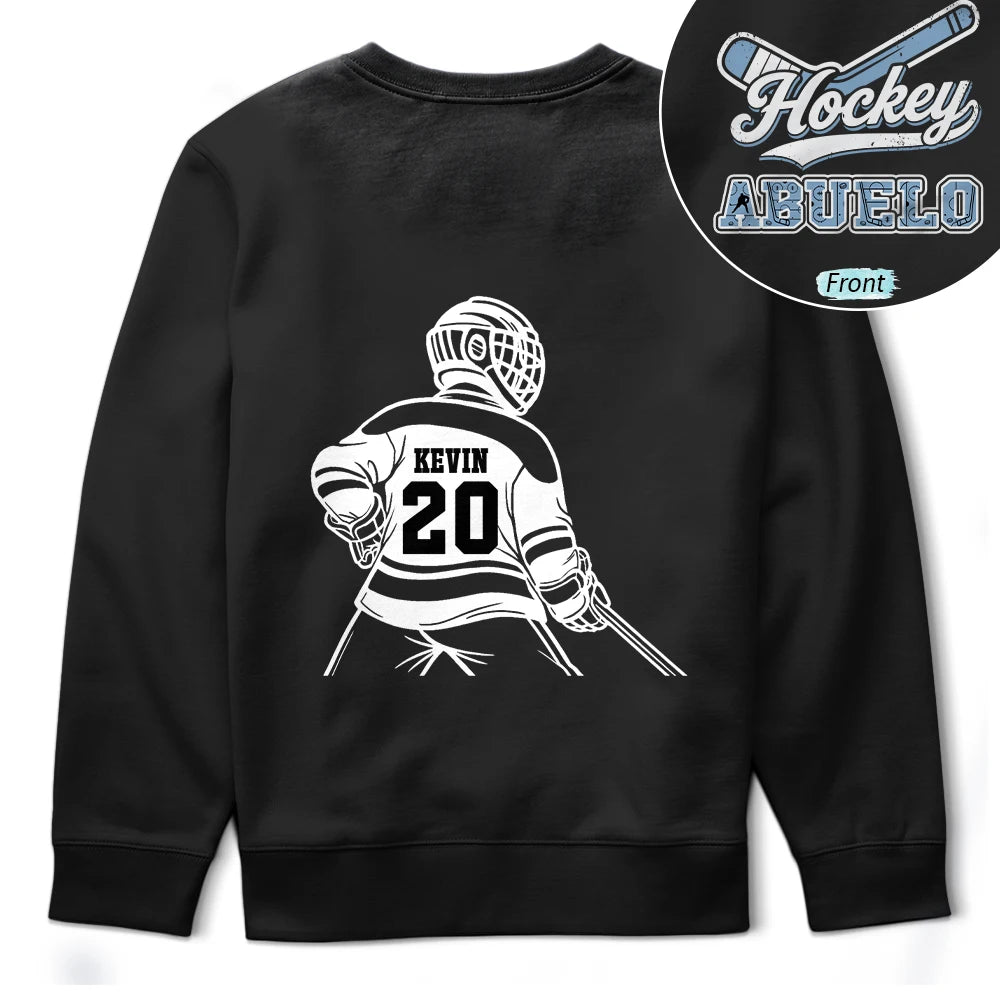Gift For Father,Sport Dad,Happy - Hockey Dad Mom Kids Backside - Personalized T Shirt