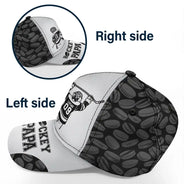 Gift For Father,Gift For Grandpa,Hockey,Non-Eng,Icon,Confident - Hockey Dad Papa Kids Backside Line Art - Personalized Classic Cap