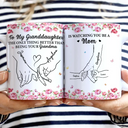 Gift For Daughter,Mom - Daughters (Adult),Grandma - Grandkids,Love,Icon - Holding Hand Watching You Be A Mom - Personalized White Edge-to-Edge Mug