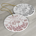 Gift For Couples,Gift For Husband,Gift For Wife,Christmas,Love - Holding Hands New Home New Beginning - Personalized Circle Ceramic Ornament