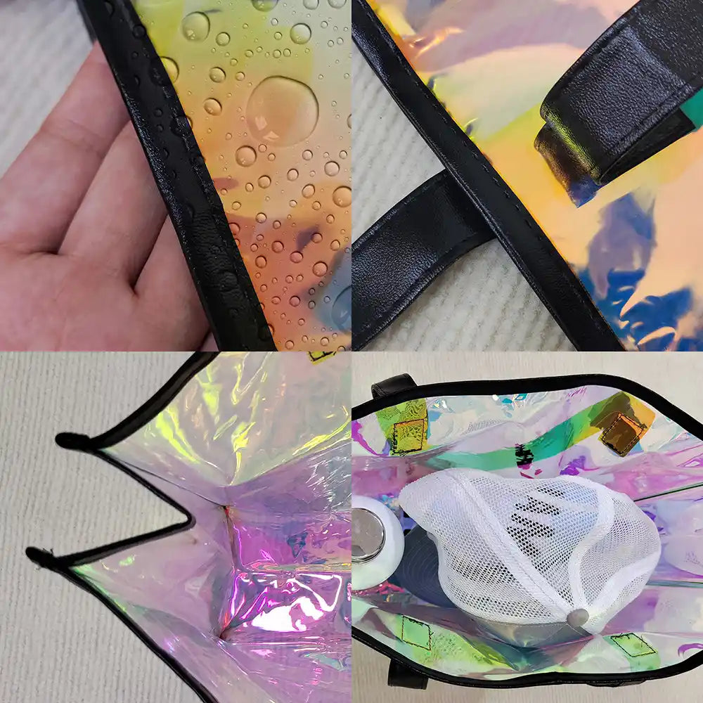 Gift For Boyfriend,Gift For Husband,Gift For Wife,Gift For Girlfriend,Gift For Yourself,Gift For Women,Gift For Men,Gift For Bestie,Beach,Happy,Travel,Gift For Sisters - Custom Photo The Beach Is Calling And I Must Go - Personalized Holographic Tote