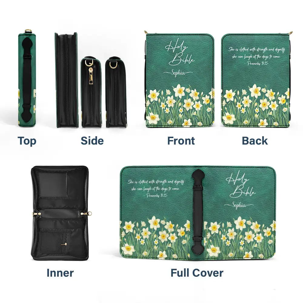 Christian,Gift For Women,Gift For Wife,Gift For Girlfriend,Gift For Yourself,Gift For Aunt,Gift For Mother,Gift For Grandma,Gift For Daughter,Gift For Sibling,Gift For Sisters,Gift For Bestie - Holy Bible With Birth Month Flower Garden - Personalized Bible Cover