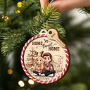 Gift For Couples,Family - Home Sweet Home - Personalized 2-Layered Wooden Ornament