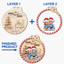 Gift For Couples,Family - Home Sweet Home - Personalized 2-Layered Wooden Ornament