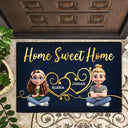 Love, Gift For Couples, Married, Gift For Husband, Gift For Wife, Parents, Family - Home Sweet Home Couple - Personalized Doormat