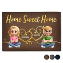 Love, Gift For Couples, Married, Gift For Husband, Gift For Wife, Parents, Family - Home Sweet Home Couple - Personalized Doormat