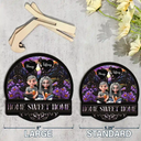 Parents,Family,Love,Happy - Home Sweet Home Family - Personalized 2-Layered Wooden Plaque With Stand