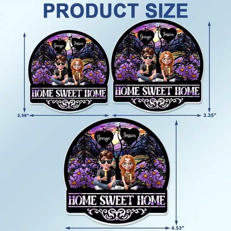 Parents, Family, Love, Happy - Home Sweet Home Family - Personalized Acrylic Car Hanger