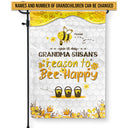 Honey Bee Grandma Reasons To Bee Happy Custom Flag