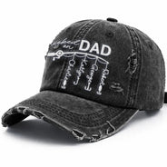 Gift For Father,Gift For Grandpa,Happy - Hooked On Dad Grandpa - Personalized Embroidered Distressed Cap