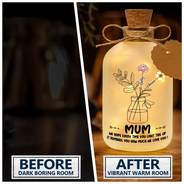 Gift For Mother, Gift For Grandma, Love - Hope Everytime You Light This Up Mom - Personalized Short Bottle Light