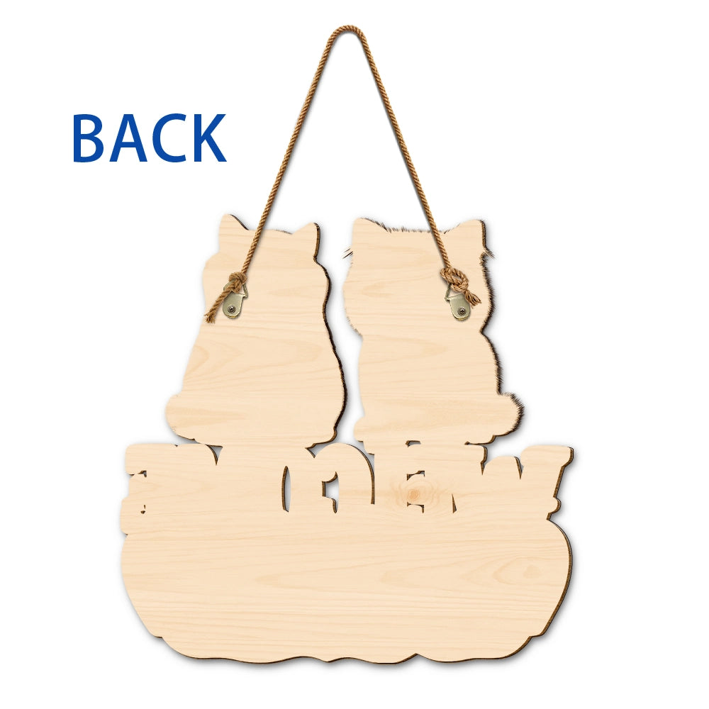 Pet Lovers,Happy - Hope You Like Dog Cat Pet Family 3D Effect - Personalized Custom Shaped Wood Sign