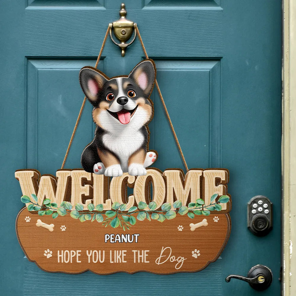 Hope You Like Dog Cat Pet Family 3D Effect - Personalized Custom Shaped Wood Sign