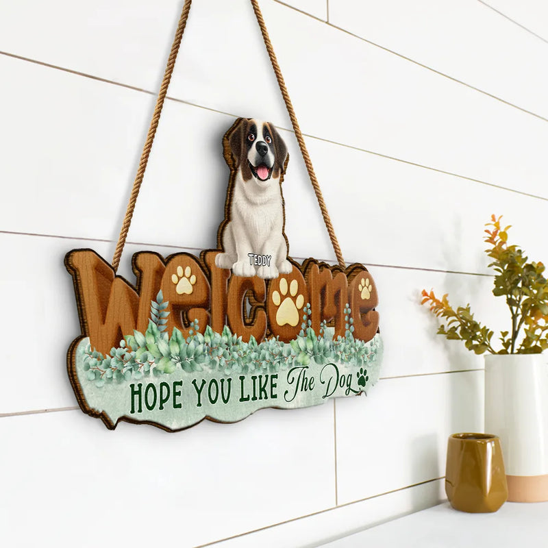 Dog Lovers, Funny - Hope You Like Dogs Sleeping 3D Dog - Personalized Custom Shaped Wood Sign