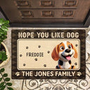 Pet Lovers,Pet Mom,Pet Dad,Dog Lovers,Dog Mom,Dog Dad,Cat Lovers,Cat Mom,Cat Dad,Family,Happy - Hope You You Like Pets 3D Effect - Personalized Doormat