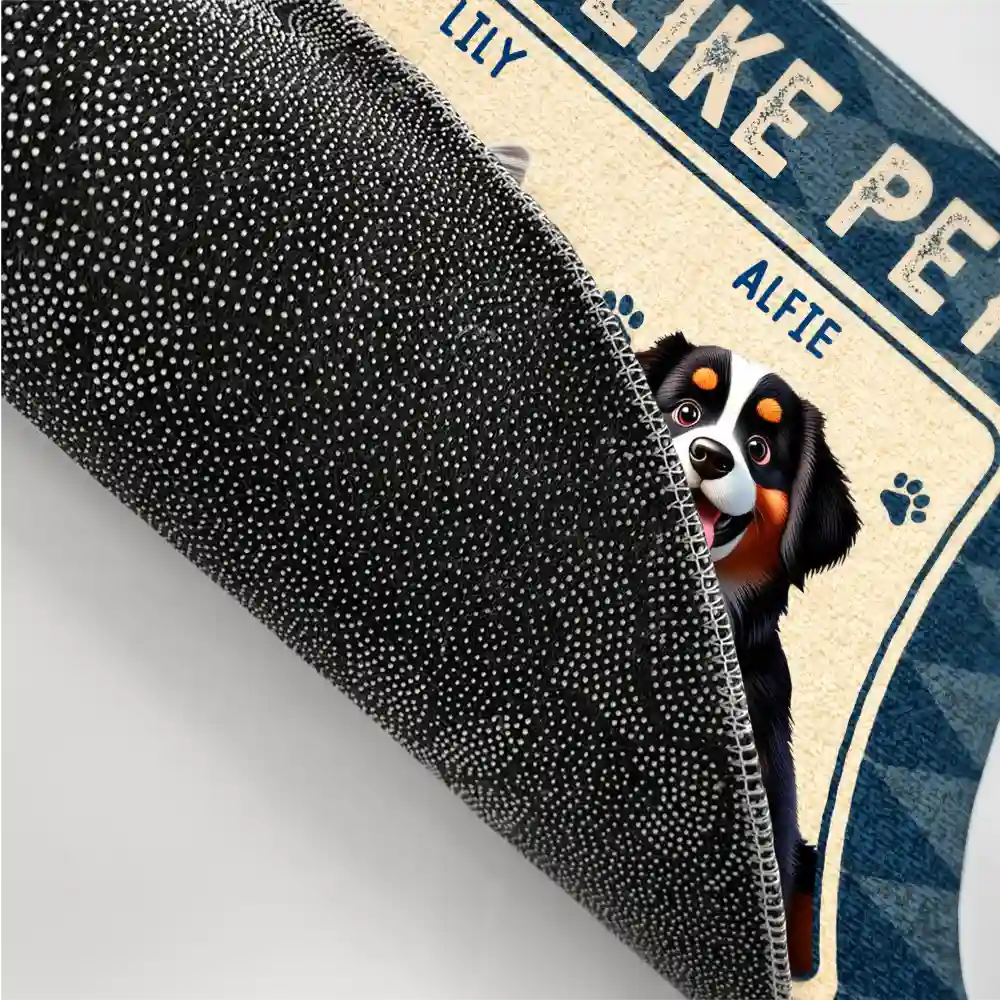 Pet Lovers,Pet Mom,Pet Dad,Dog Lovers,Dog Mom,Dog Dad,Cat Lovers,Cat Mom,Cat Dad,Family,Happy - Hope You You Like Pets 3D Effect - Personalized Doormat