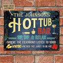 Hot Tub Bar Good Music, Outdoor Hot Tub Decor, Custom Classic Metal Signs