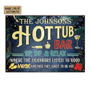 Hot Tub Bar Good Music, Outdoor Hot Tub Decor, Custom Classic Metal Signs