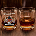 Gift For Couples,Funny,Gift For Husband - Hot Couple I Love Your Willy And You - Personalized Whiskey Glass