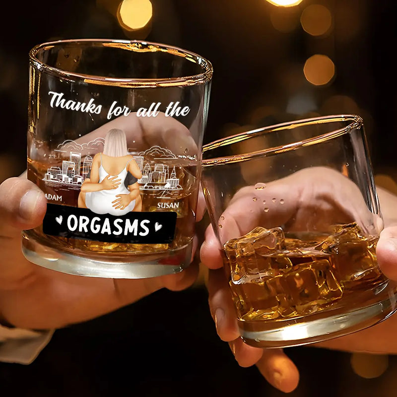 Gift For Couples,Funny,Gift For Husband - Hot Couple I Love Your Willy And You - Personalized Whiskey Glass