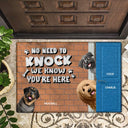 Christmas,Dog Lovers,Funny - Humans No Need To Knock - Personalized Doormat