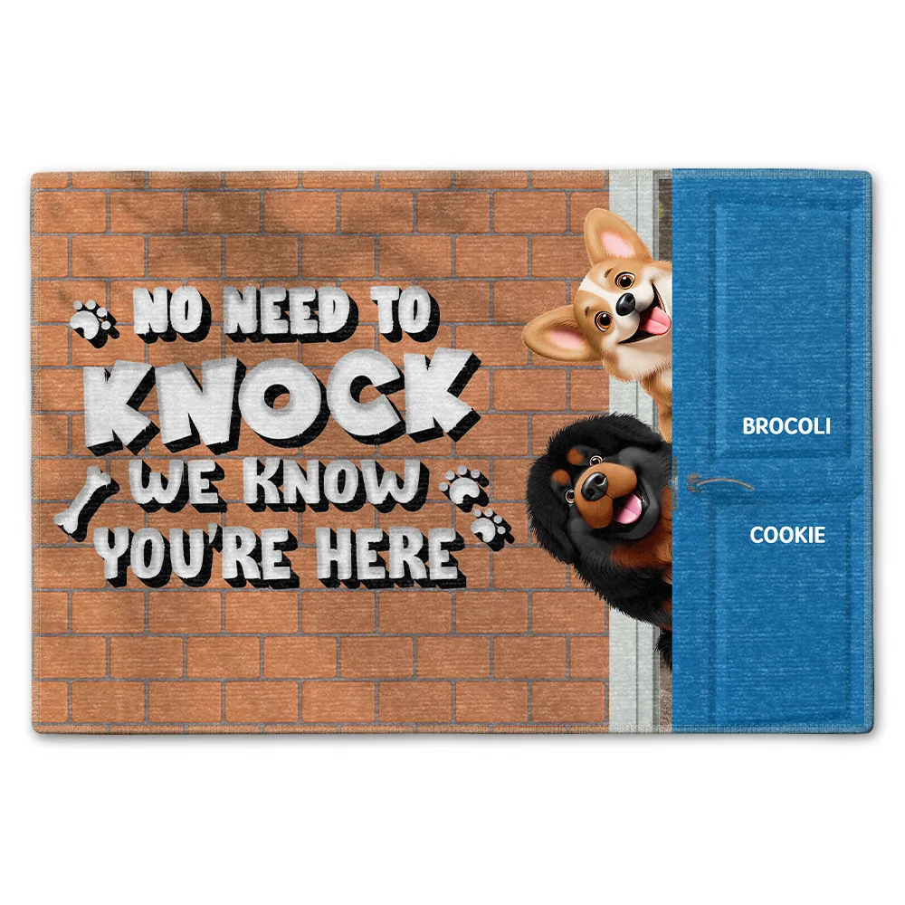 Humans No Need To Knock - Personalized Doormat
