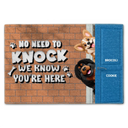 Christmas,Dog Lovers,Funny - Humans No Need To Knock - Personalized Doormat