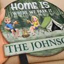 Camping, Campsite, Gift For Couples - Husband And Wife Camping Partners For Life - Personalized Metal Garden Stake