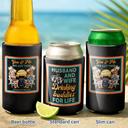 Gift For Husband, Gift For Wife, Married, Parents, Gift For Couples, Happy - Husband And Wife Drinking Buddies For Life - Personalized Can Cooler Sleeve