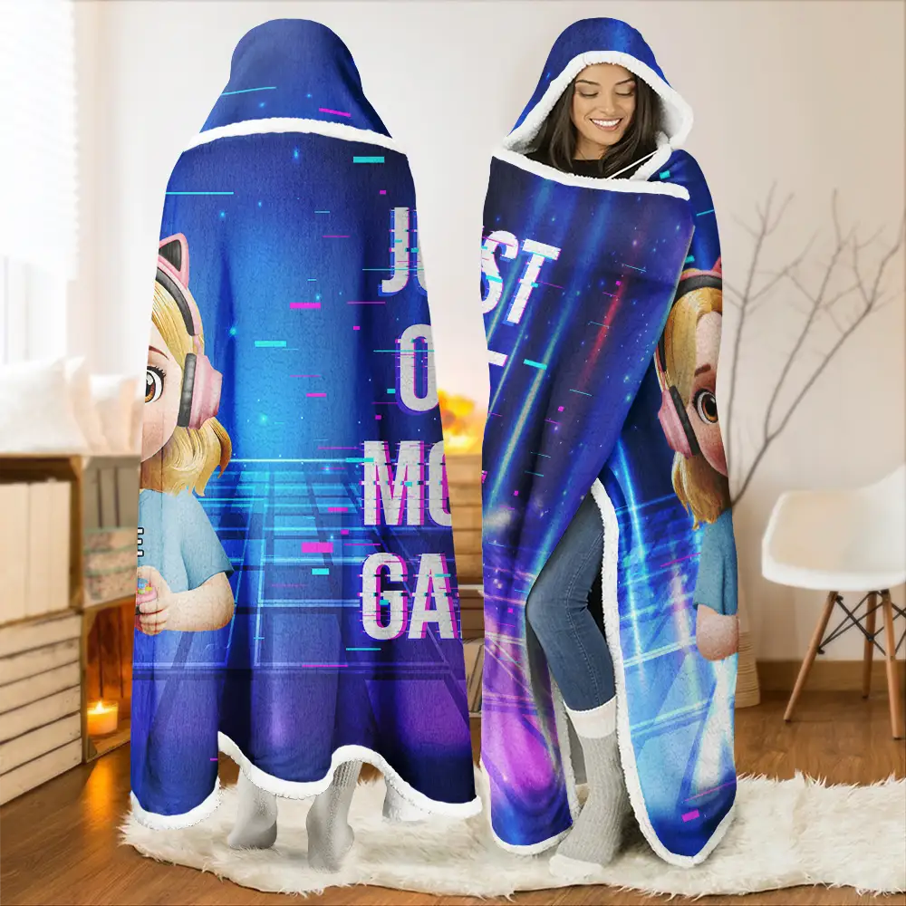 Gift For Yourself,Gift For Men,Gift For Women,Funny - I Am Gaming Do Not Disturb 3D Effect Gamer - Personalized Wearable Hooded Blanket