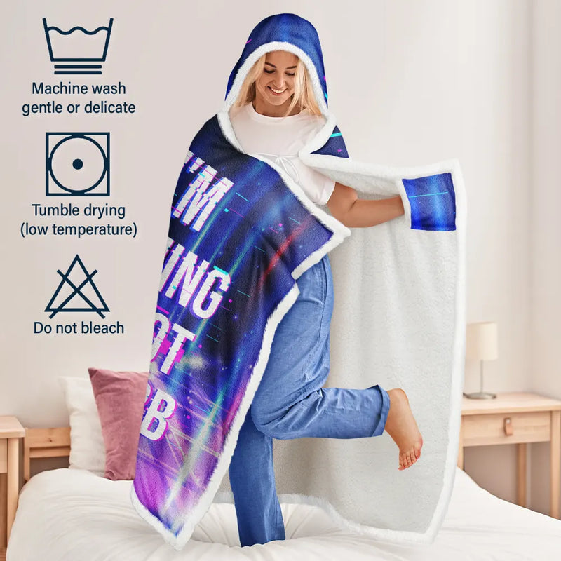 Gift For Yourself,Gift For Men,Gift For Women,Funny - I Am Gaming Do Not Disturb 3D Effect Gamer - Personalized Wearable Hooded Blanket